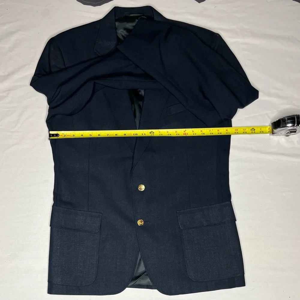 American Trend Blazer Mens 43 Dark Blue Sport Coat Jacket Made in USA‎